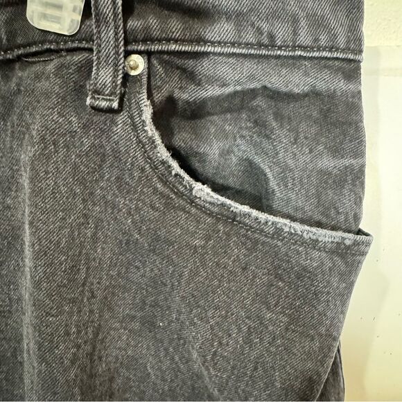 Abercrombie & Fitch The Dad High Rise Curve Love Rigid Black Jeans 16/33L - Picture 11 of 11